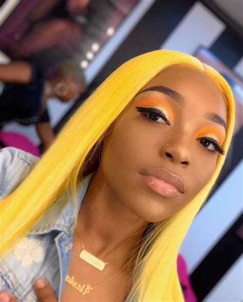 Pin By ƬΣΣ DiӨЯ On Beauty Board Yellow Hair Lace Front Wigs