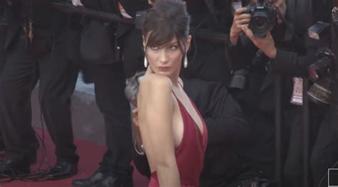 bella hadid was embarrassed by an ‘iconic red dress that she wore to cannes 2016 fashion