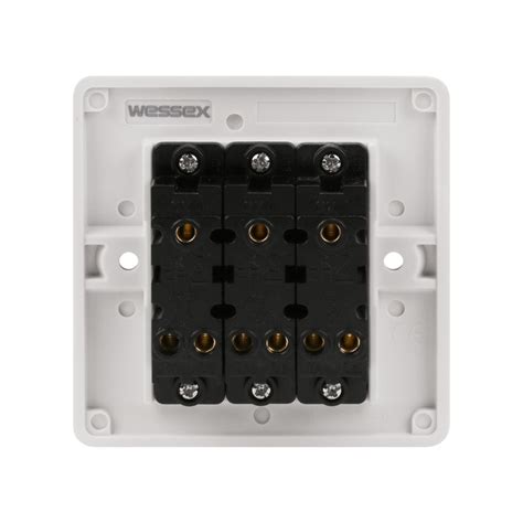 Wessex White 10a Switch 3 Gang 2 Way Toolstation