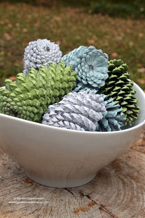 Painted Pine Cone Table Decoration
