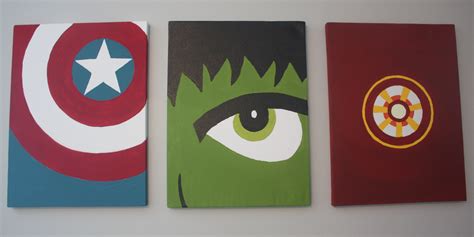 And who can blame them? Marvel Superhero paintings for bedroom or nursery. Captain ...