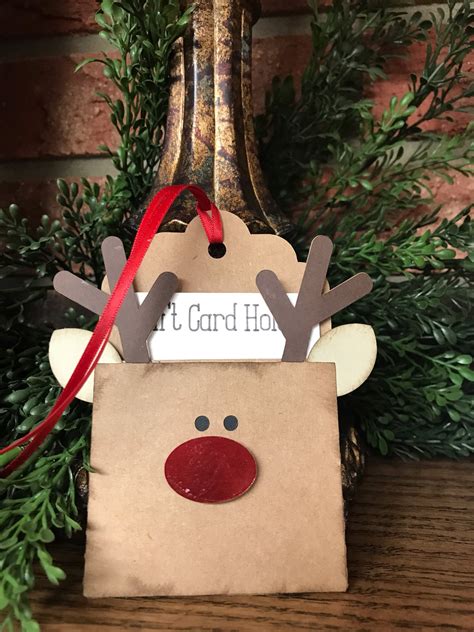 Reindeer Christmas Gift Card Holder Gift Card Holder Gift Etsy