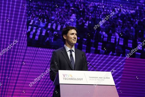 Canadas Prime Minister Justin Trudeau Speaking Editorial Stock Photo
