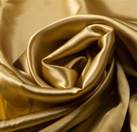 100 Silk Satin Gold Fabric Sold As 15m Piece