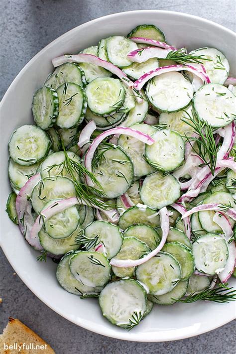 Creamy Cucumber Salad Belly Full
