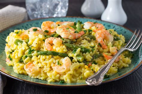 Shrimp And Asparagus Saffron Risotto Easy And Oh So Delicious