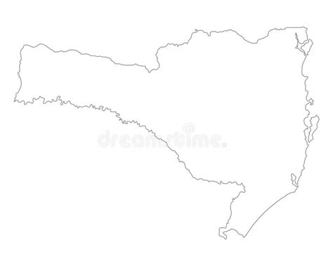 Map Of Santa Catarina Stock Vector Illustration Of White