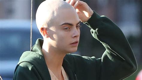 Cara Delevingne Debuts Bald Head For New Movie Life In A Year Photos
