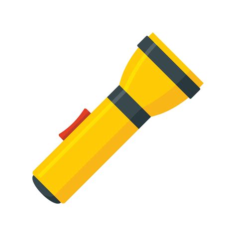 Yellow Flashlight Icon Flat Style 14480307 Vector Art At Vecteezy