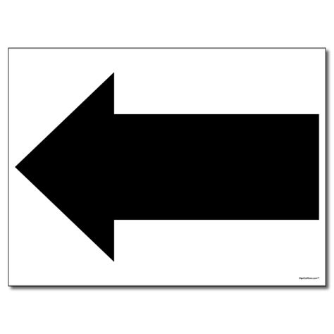 Left Arrow 24x18 Yard Sign