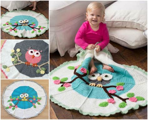 Diy Adorable Owl Crochet Baby Blanket