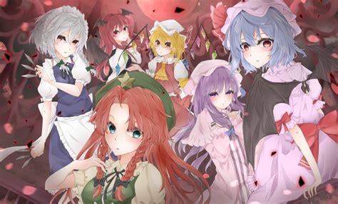 Flandre Scarlet Hong Meiling Izayoi Sakuya Koakuma Patchouli Knowledge Remilia Scarlet