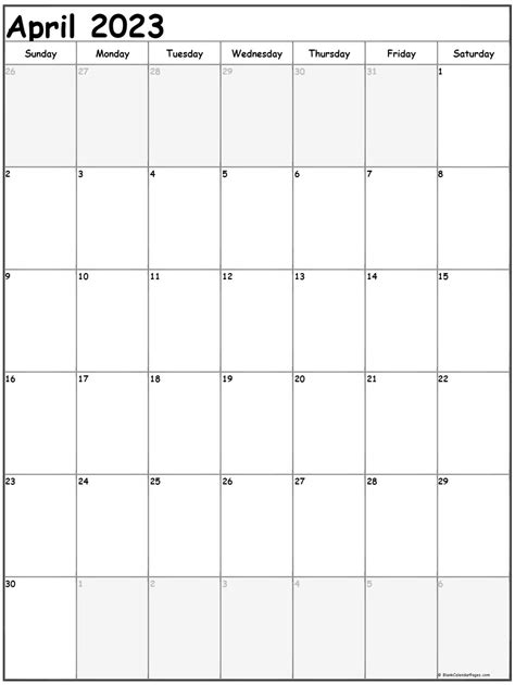 Printable April Calendar 2022 2023 Printable Calendars Images And