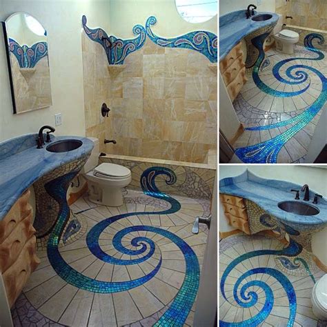 Unique And Amazing Mosaic Bathroom Design Home Design Garden