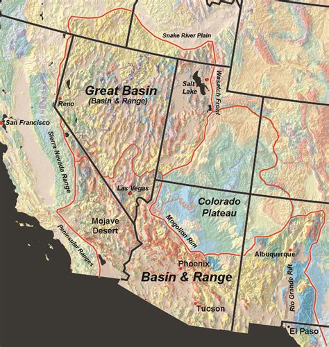 North America Colorado Plateau Map