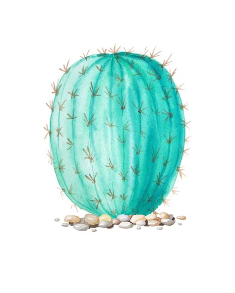 Cactus Watercolor Art Print Cacti Art Cactus Printable Etsy