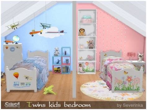 The Sims Resource Twins Bedroom • Sims 4 Downloads Kids Bedroom Sets