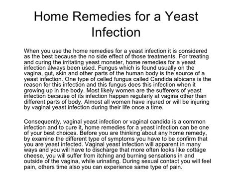 Home Remedies For A Yeast Infection