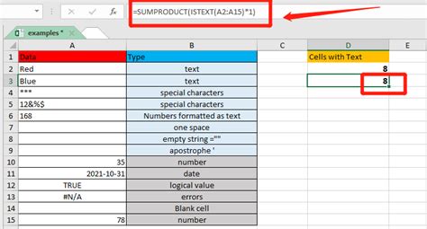 How To Count Cells With Text In Excel