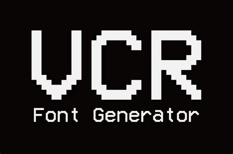 Vcr Font Generator Fonts Pool
