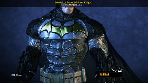 240 Suit From Arkham Knight In Arkham Asylum Batman Arkham Asylum Mods