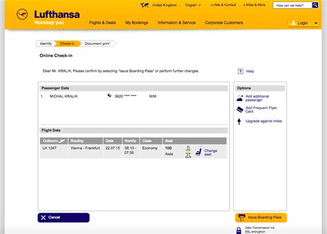 This facility is not available for travellers who use. Lufthansa: Online Check-in | | Cestujeme po svete
