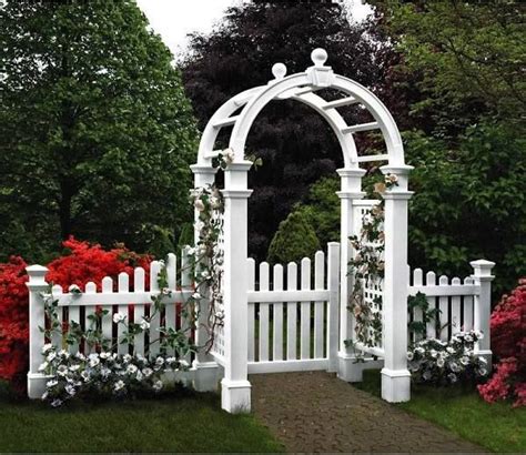 White Picket Fence New England Arbors Garden Arbor Garden Gates