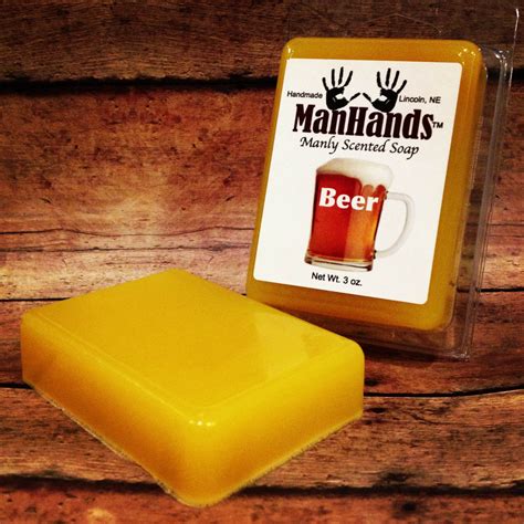 Made of pure ingredients, this scented bar soap indulges with an evocative aroma and a thick and creamy lather. Beer Scented Soap 3 oz. Bar