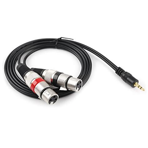 Tisino Dual Xlr Female To 35mm Stereo Microphone Cable Unbalanced