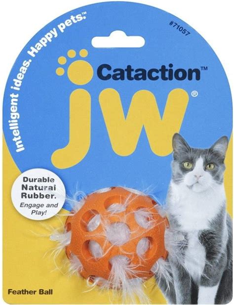 Jw Pet Cataction Feather Ball Interactive Cat Toy 1 Count