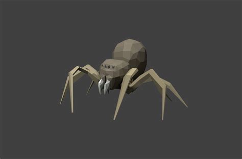 3d Model Spider Low Poly Vr Ar Low Poly Rigged Animated Cgtrader