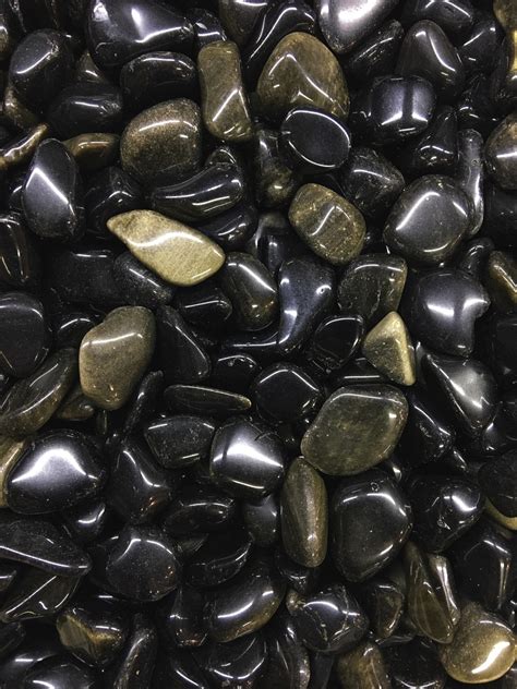 Obsidian Golden Sheen Tumbled Stones 100g Wholesale Crystal Universe