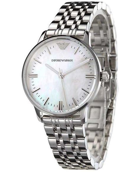 Emporio Armani Ladies Watch Silver Bracelet White Dial Ar1602