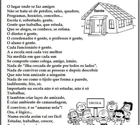A Escola Paulo Freire Poema Escola Poema Sobre Escola Escola
