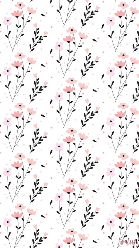 Download Cute Spring Pink Flower Pattern Wallpaper