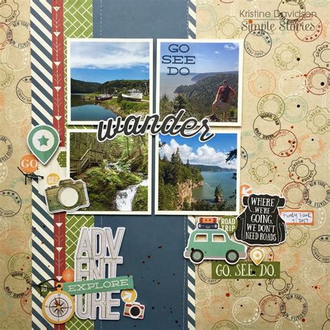 Go See Do Simple Stories Travel Scrapbook Pages Vacation Scrapbook
