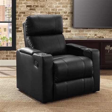 23 microfiber colors 24 bonded leather colors 14 top grain leather colors. Mainstays Home Theater Recliner with In-Arm Storage ...
