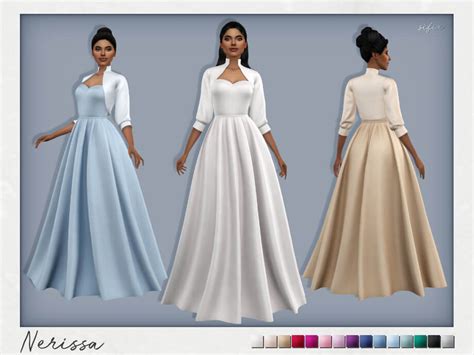 Sims 4 Nerissa Dress By Sifix The Sims Book