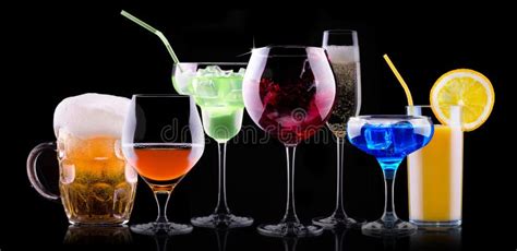Different Alcohol Drinks Set Stock Image Image Of Vermouth