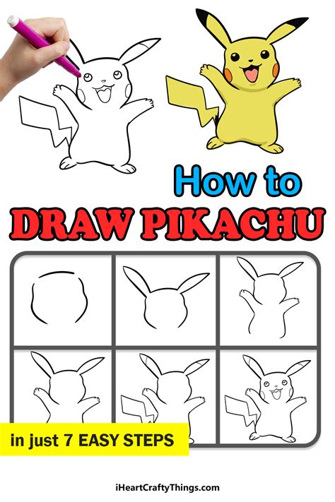 Pikachu Drawing How To Draw Pikachu Step By Step
