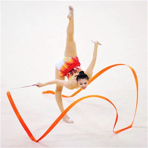 M M Colorful Gym Ribbons Dance Ribbon Rhythmic Art Gymnastic Ballet