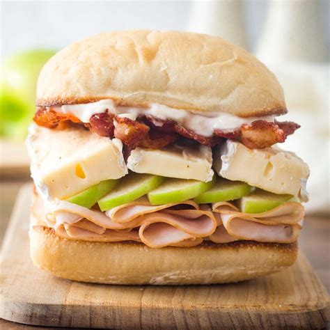 Smoked Turkey Apple And Brie Sandwich With Bacon Pinch Me I M Eating
