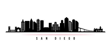 San Diego Silhouette Skyline Vector Download