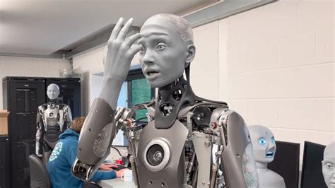 Humanoid Robot Ameca With Freakishly Realistic Facial Expressions By