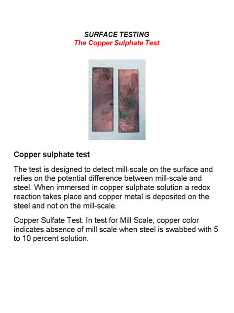 Coating Inspection Copper Sulphate Test Pdf