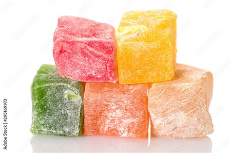 Turkish Delight Different Types Of Rahat Locum Five Colorful Pieces