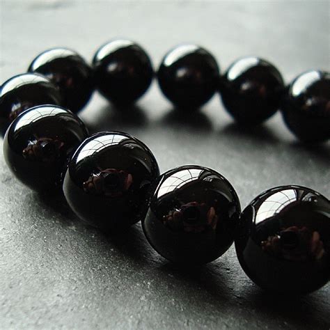 Onyx Beads 6mm Jet Black Onyx Smooth Shiny Rounds 12 By Beadfrenz