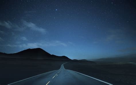 1440x900 Lonely Road at Night 1440x900 Wallpaper, HD Nature 4K ...