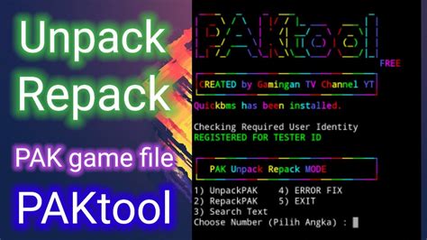 Cara Mudah Unpack Dan Repack File Pak Game Di Android Paktool Free