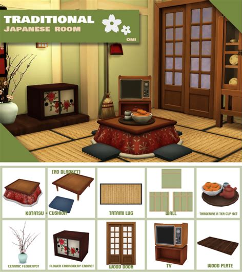 Traditional Japanese Room In 2020 Sims 4 House Design Sims House
